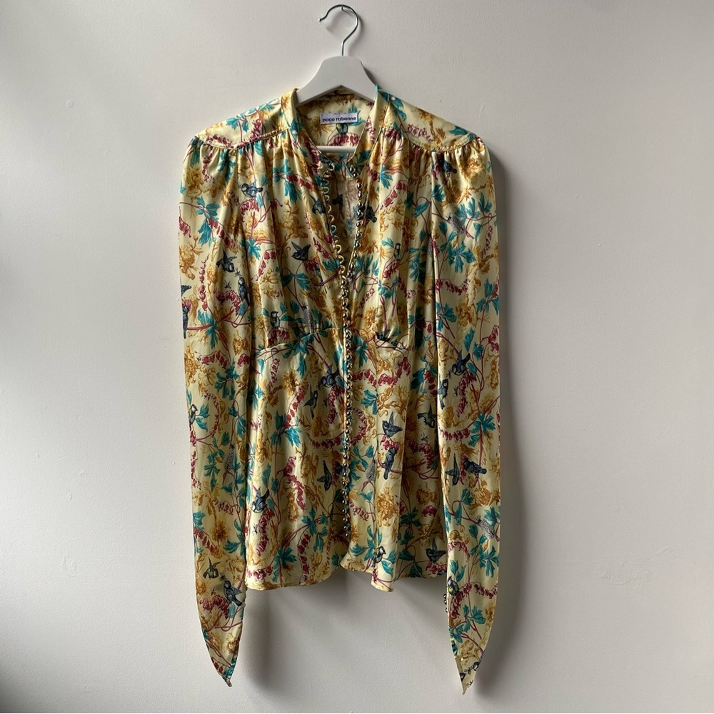 Paco Rabanne Yellow Floral Blouse